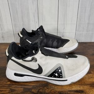 Nike Mens PG 4 CD5079-100 Black White Basketball Shoes Size 14